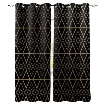 

Modern Geometry Curtains Window Living Room Curtains Kitchen Indoor Window High Blackout Curtain Thick