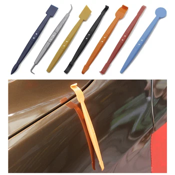 

7pcs Car Vinyl Film Portable Wrap Edge Windscreen Stick Tuck Tools Magnet Squeegee Kit Scraper Universal Professional Window