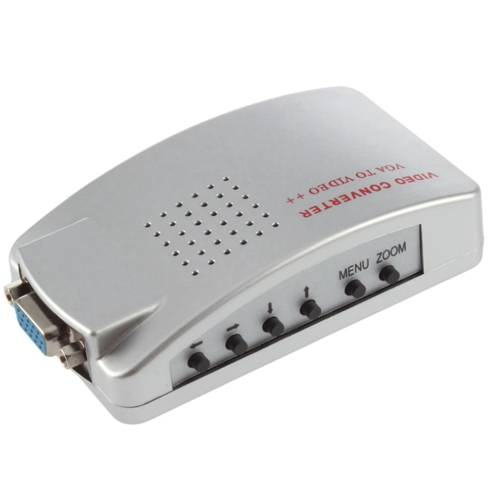 Универсальный NTSC PAL VGA к ТВ AV RCA адаптер сигнала конвертер видео переключатель коробка композитный для ноутбука