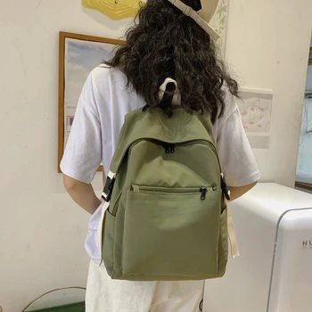 

HOCODO 2020 New Japan Style Women Backpack Solid Color Nylon Schoolbag For Teenagers Mochila Feminina Female Travel Shoulder Bag