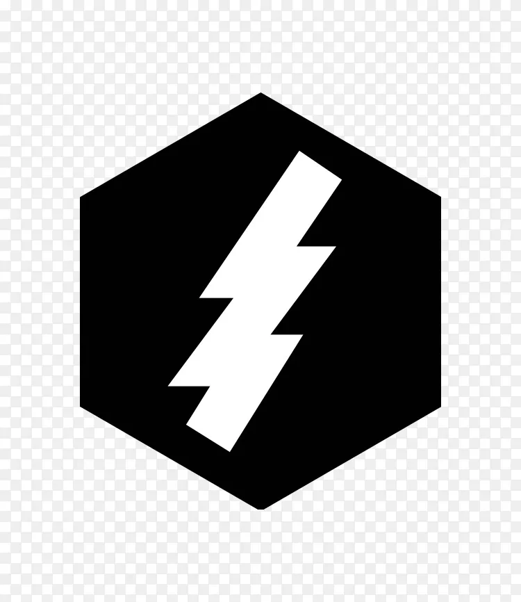 标志电脑图标品牌缩略图-黑色闪电