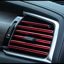 Rejilla de salida de aire acondicionado para coche, piezas de automóvil, decoración con Clip, forma de coche, para Hyundai HND-3 Veloster i10 LPI 30 azul R cee d ix