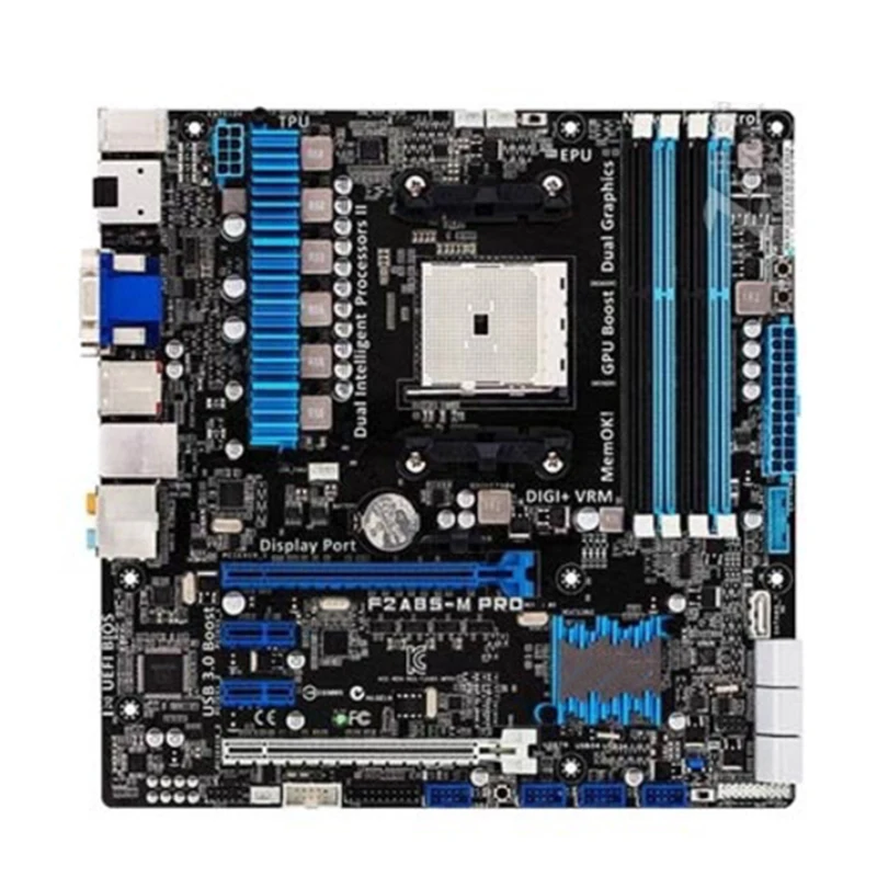 

For ASUS F2A85-M PRO Desktop motherboard AMD A85X Chipset Socket FM2/FM2+ micro ATX DDR3 64GB SATA3.0 USB3.0 100% test intact