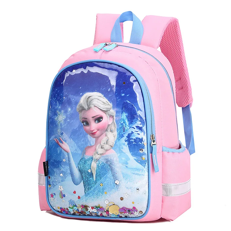 Детский рюкзак Disney Frozen Elsa с мультипликационным принтом вместительная сумка для