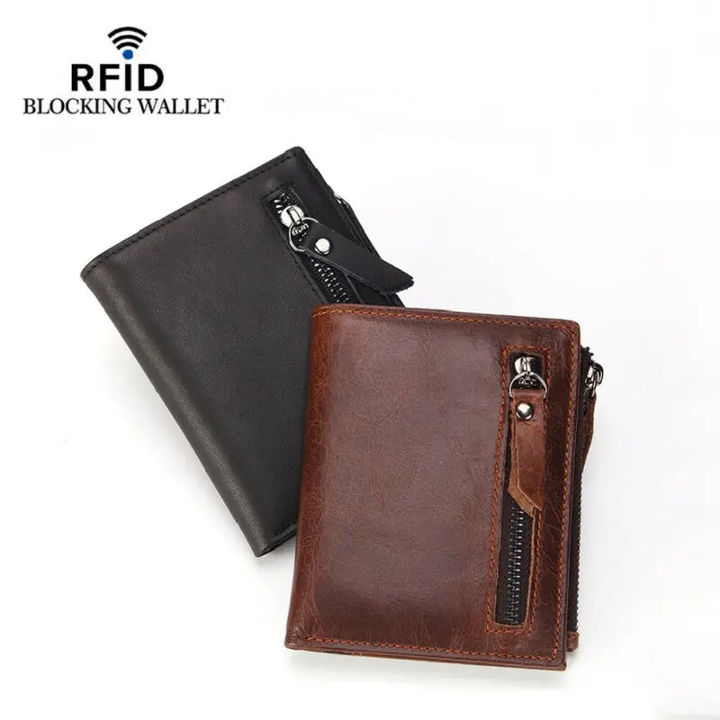 

1pc Men Bifold Business Leather Wallet luxury brand famous ID Credit Card visiting cards wallet magic Money Clips