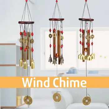 

65CM Outdoor Wood Bronze Wind Chimes Yard Antique Garden Tubes Bells Yard Windchime Wall Hanging Home Decor Wind Chimes Pendant