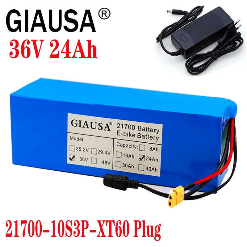 GIAUSA е байка 36В 24Ah батарея 10S3P батарейный блок 500W высокая мощность батареи 42В 24000