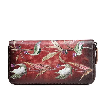 

Women's Vintage Long Wallet Zipper Bag Multi-Function Multi-Card Clutch Bag