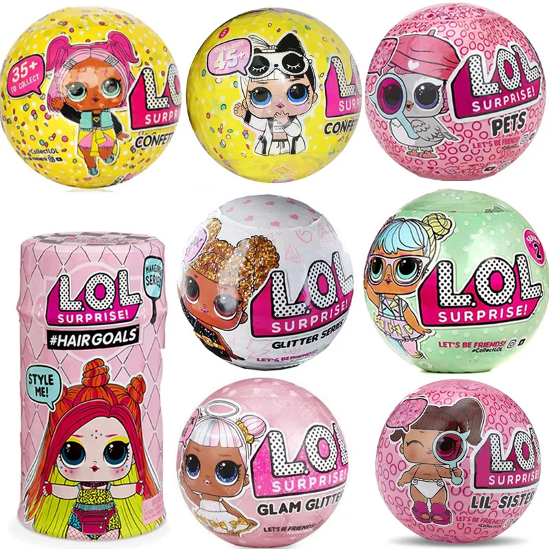 

Surprise LOLS Dolls Color Change Egg Confetti Pop Series Dress Doll Magic Ball Action Figure Kids Toys For Children Christmas