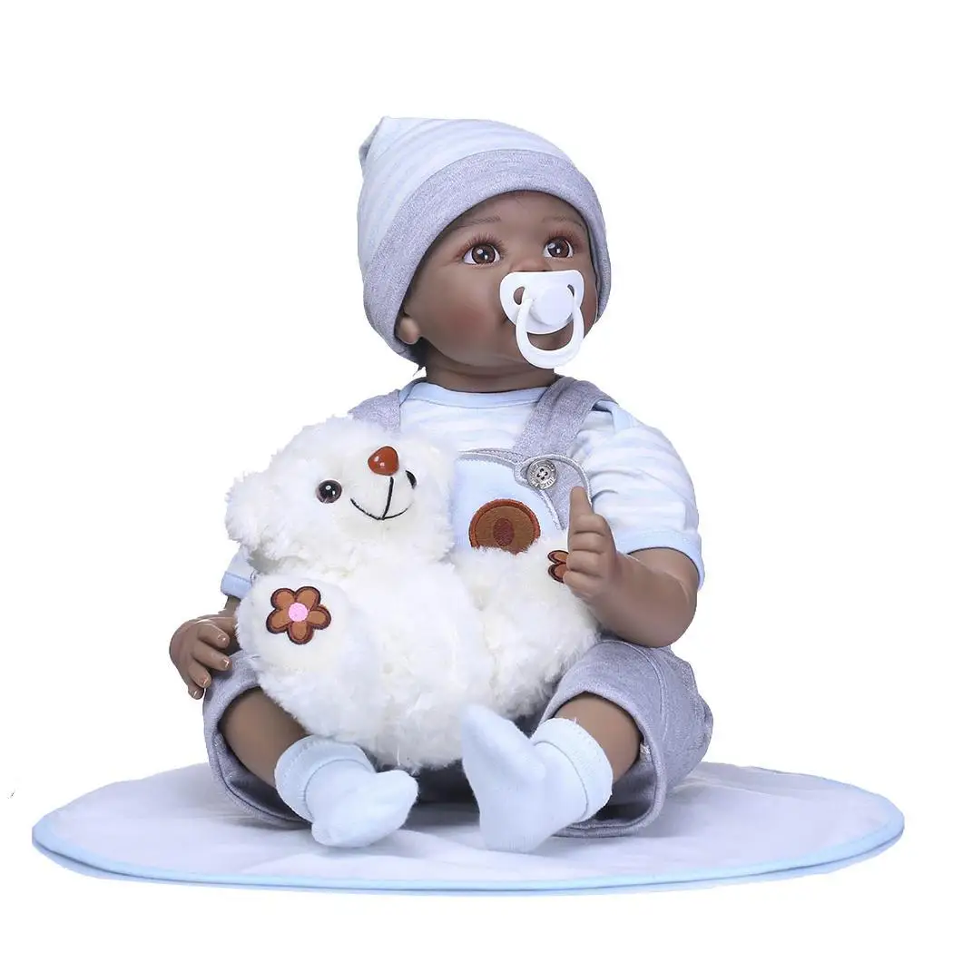 

Kids Soft Silicone Realistic With Clothes Reborn Baby Collectibles, Gift, Playmate Doll 2-4Years As Picture