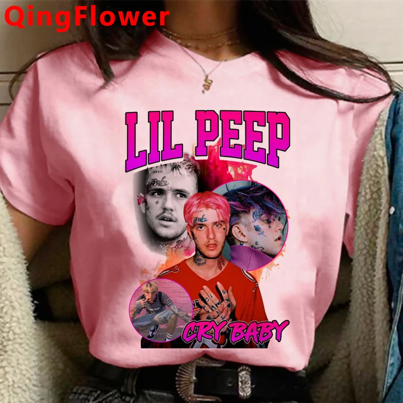 Camiseta de Lil Peep para ropa harajuku kawaii vintage, informal para pareja, Blanca _ - AliExpress Mobile