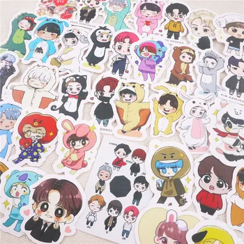 

Winzige 40Pcs Korea Stickers Set Kawaii Cartoon Character Star Waterproof Sticker Decorate Journal Phone Ipad Notebook Adhesive