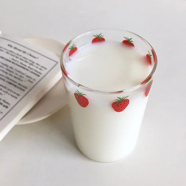 Tasse en verre transparent Mignonne avec Paille pour Étudiant – Image 3