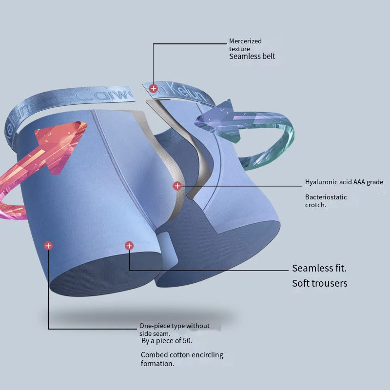 Couple Men's Triangle Women's Boxer Briefs Pure Cotton Sexy Korean Personality Youth Summer Breathable Shorts Head