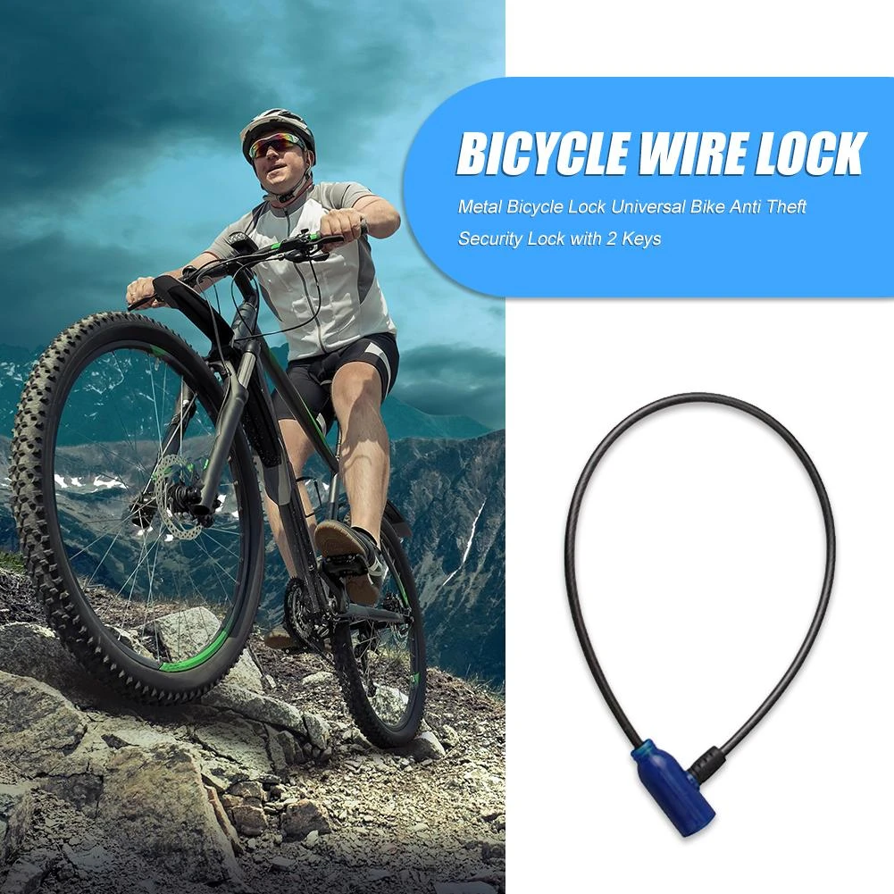 Candado antirrobo Metal para bicicleta de montaña y carretera, cerradura de Universal duradera para bicicleta de montaña y carretera, con 2 llaves, accesorios para herramientas|Candado para bicicleta| - AliExpress