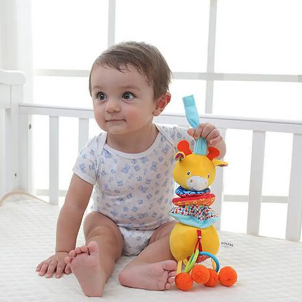 Ветряной колокольчик с украшением в форме милых животных, мягкий, для новорожденных Детская игрушечная коляска подвесной колокольчик погремушки для детской кроватки для новорожденных Детский подарок