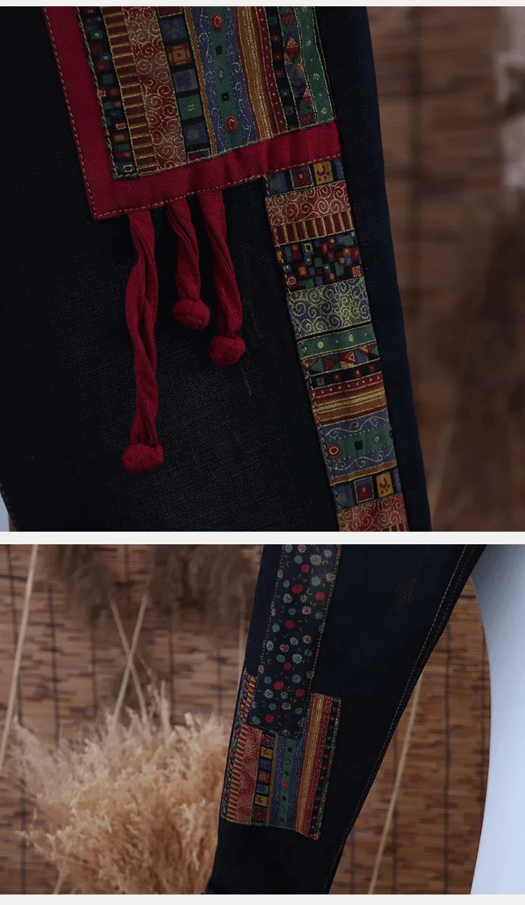 Max LuLu корейская мода Женские винтажные лоскутные джинсы женские роскошные негабаритные шаровары зимние меховые теплые джинсовые брюки