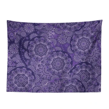 

Psychedelic Custom Wall Hanging Yellow Round Flower Wall Hanging Blanket Farmhouse Bedroom Polyester 200Cm Decoration Picnic Mat