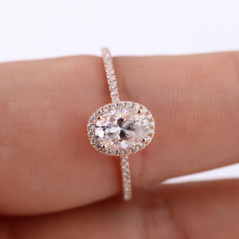 На заказ 18 K Белый Золотой moissanite бриллиантовое кольцо свадебное Ювелирное кольцо