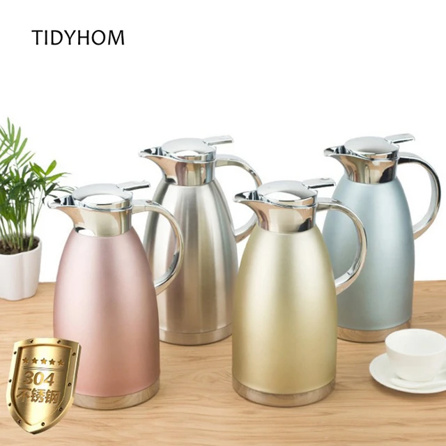 2300ML Stainless Steel Thermal Coffee Carafe Double Wall Insulated Vacuum  Flasks Kitchen Tea Pot Thermos Home Kettle - AliExpress