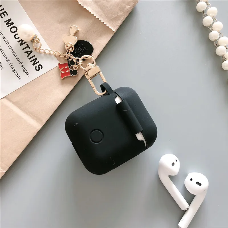 Милый чехол для наушников для AirPods с мультяшным животным, сумка для ключей, беспроводные наушники, чехол, анти-шок для Apple Airpods 2, аксессуары