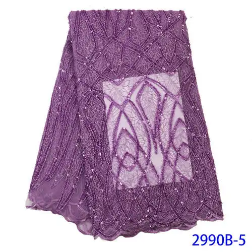 NIAI Latest French Sequins Tulle Lace Material High Quality Nigerian Lace Fabrics Embroidered African Lace Fabric XY2990B-6 - Цвет: picture 5