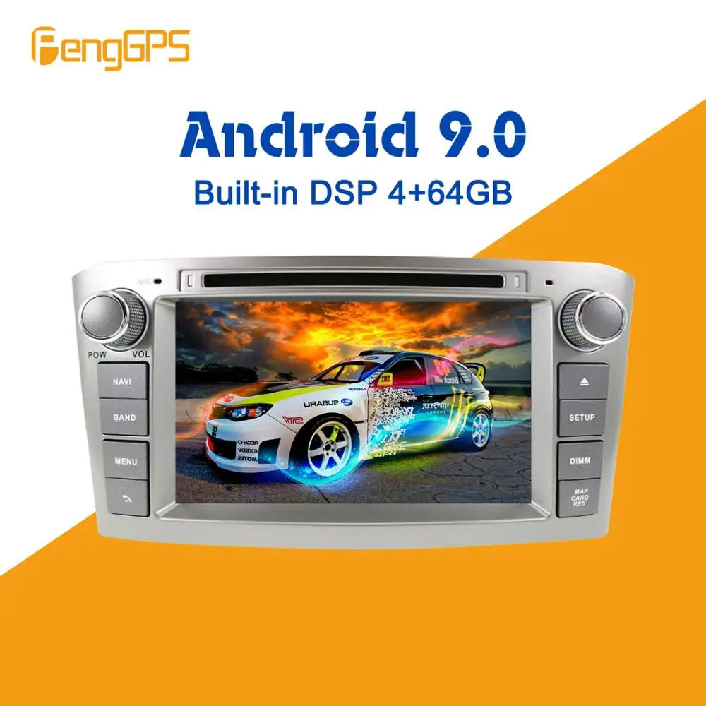 

Android 9.0 PX5 4+64GB car DVD player Built-in DSP Car multimedia Radio For Toyota Avensis T25 2003-2008 GPS Navigation