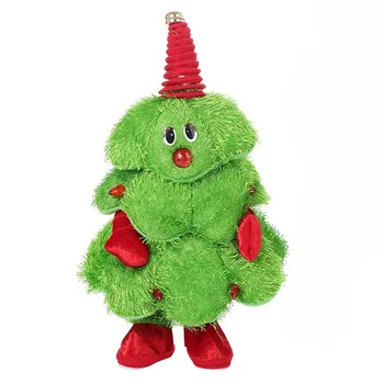

2020 Christmas Tree Electric Soft Plush Christmas Tree Sing and Dance Xmas Toy Santa Snow Home Decoration for Kids Gift