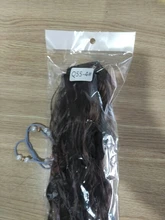 NICESY-extensiones de cabello sintético largo ondulado para mujer, pelo sintético de alta temperatura, color negro, 22 pulgadas, 5 Clips
