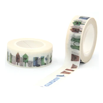 

New Arrival 1PC 15MM*10M Cute Garden Series Washi Tape Wide Sticky Adhesive Tape Scrapbooking Album DIY Decorative Paper Tape