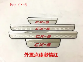 

Boutique car Door Sill Scuff Plate Welcome Pedal Stainless Steel Car Styling fit For Mazda CX-5 cx5 2017 2018 Car styling