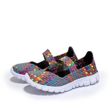 Красивая летняя женская обувь; женские слипоны на плоской подошве; тканая обувь; женские лоферы; сандалии на плоской подошве; повседневные Вьетнамки; женские кроссовки