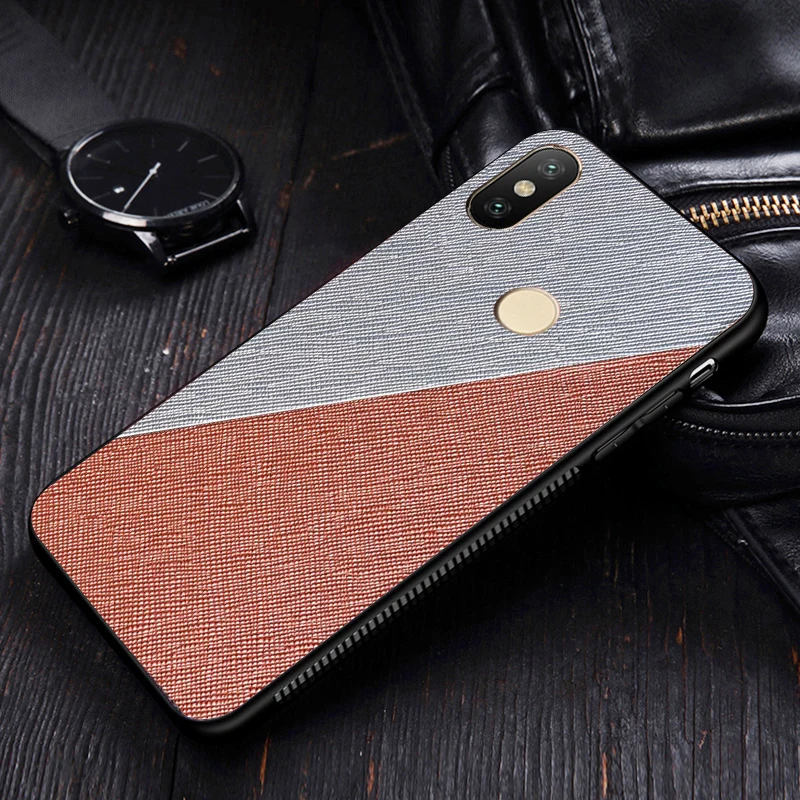 Etui,Cover,Case,For Xiaomi Redmi Note 5 pro Note5 Fabric Cloth Texure Bumper SiIicone Soft edge Bumper Frame Back Phone Cases - Color: Silvery