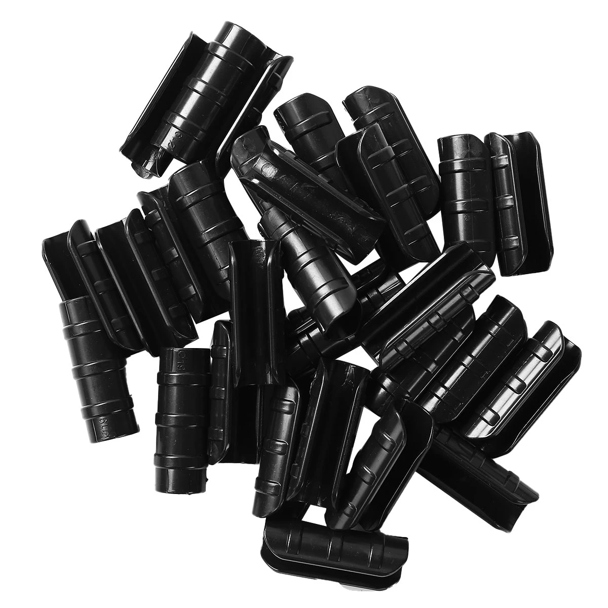 30 Pack Plastic Black Snap Clamp For Greenhouse Frame Pipe Shelters Clip 1 Inch 