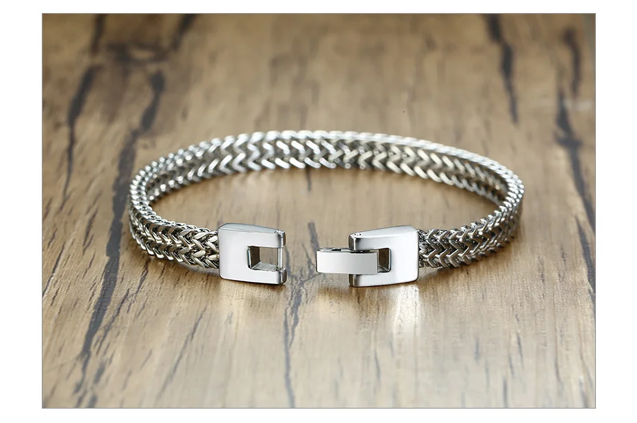 Foxtail Stainless Steel Bracelet for Men