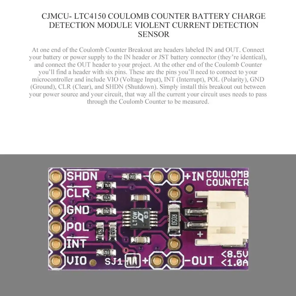 Coulomb счетчик Breakout LTC4150 модуль датчика силы тока индикация модуль обнаружения батареи макетная плата