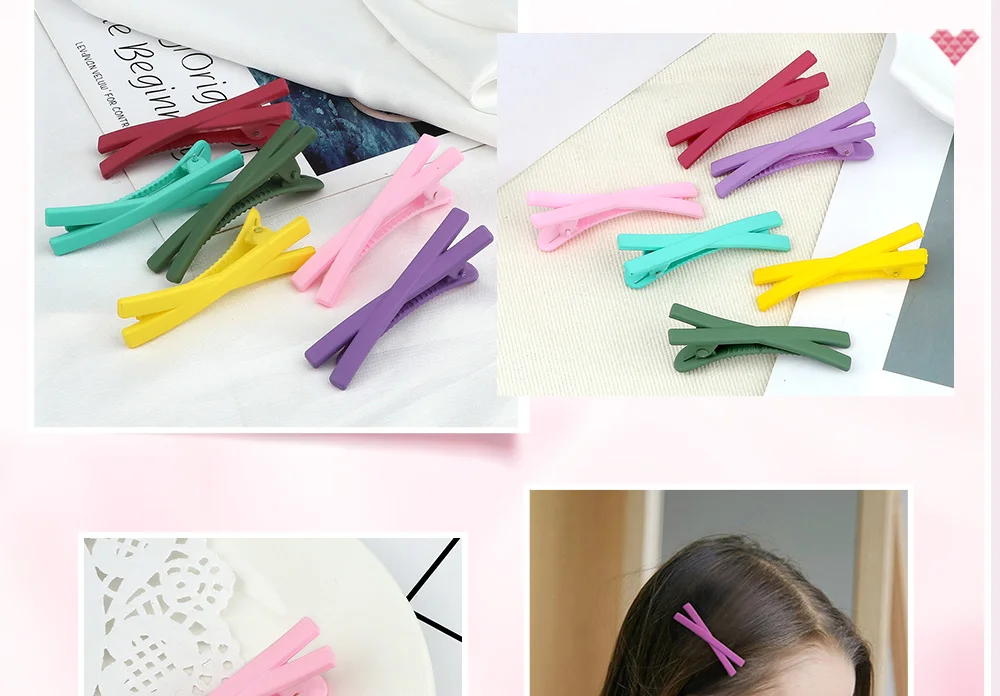 5Pcs Mode X Förmigen Haar Clips Einfarbig Matte Barrettes Bunte Süße Haarnadeln Für Mädchen Frauen Haar Zubehör Haar werkzeuge – Detail 8