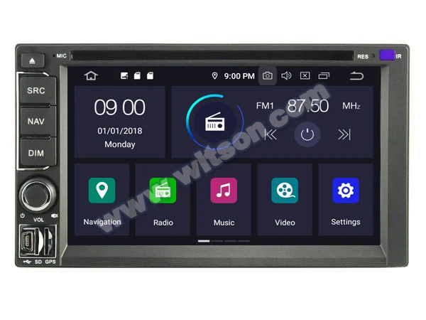 Clearance 6.2" Android 9.0 Pie OS 2 Din Car DVD Multimedia Double Din Car Navigation GPS Two Din Car Radio with 256GB External HDD Support 5