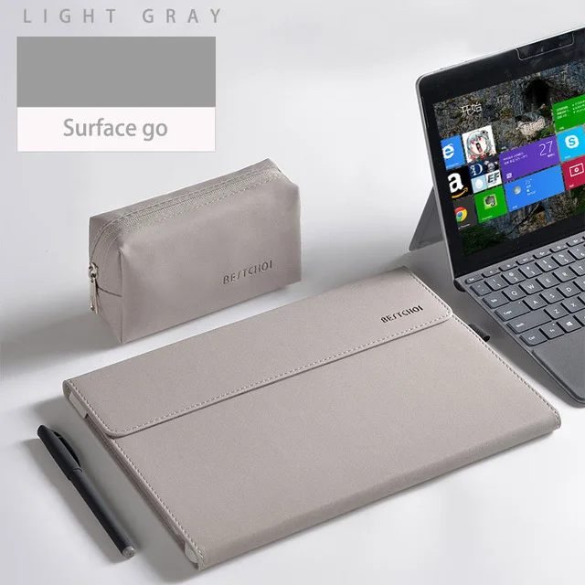 Мужской чехол для планшета для Surface pro 6 Laptop Sleeve для microsoft surface go Stand Case 12,3 дюймов для surface 5 4 Регулируемый - Цвет: Gray sets for go
