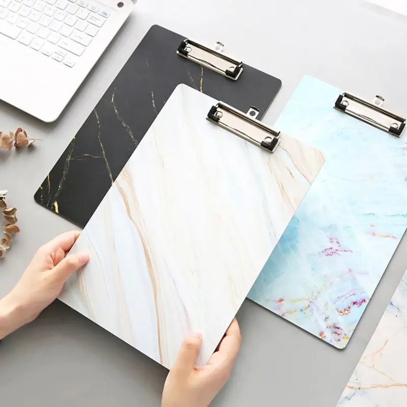 

A4 Marble Clipboard Writing Pad File Folders Board Clip Document Holder School Office Stationery Supplies