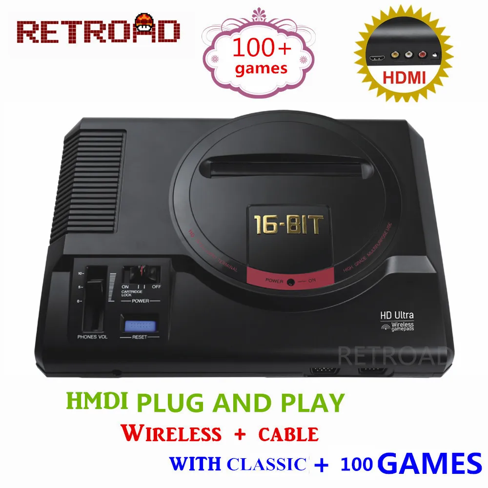 Игровая приставка RETROAD ZD06 MD Genesis HD Ultra MEGADRIVE1 с поддержкой SEGA игровой картридж