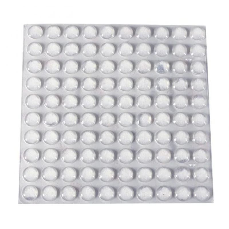 100Pcs Self Adhesive Round Silicone Rubber Bumpers Soft Transparent Black Anti Slip Shock Absorber Feet Pads Damper