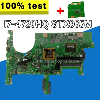 

SAMXINNIO ROG G751JL Laptop motherboard For Asus G751JL G751JY G751J G751 Test original mainboard I7-4720HQ GTX965M-V2G