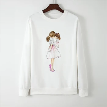

Spring Autumn Stylish Hip Hop Super Mom Sweatshirt Women Sudadera Mujer Kpop Long Sleeve Funny Casual Толстовка Tops Hoodies