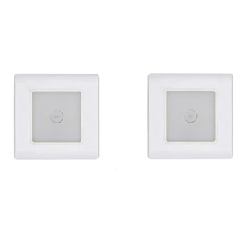 

2Pcs PIR Motion Sensor Led Stair Light Led Infrared Human Body Induction Footlight Recessed Corner Wall Lamps Corridor Aisle Nig