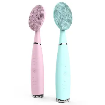 

Electric Silicone Face Cleansing Brush Massage Waterproof Cleansing Tool Soft Deep Face Pore Cleanser Brush Rechargeable