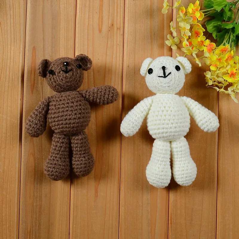 Новинка, 1 шт., Детская вязаная игрушка для фотосъемки с изображением медведя для маленьких девочек и мальчиков