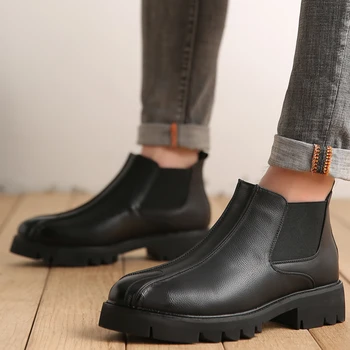 

Mens Chelsea Fashion Shoes Spring Autumn Men Boots Classic Antiskid Outdoor Boots Male Casual Slip on Shoes Business Formal Boot