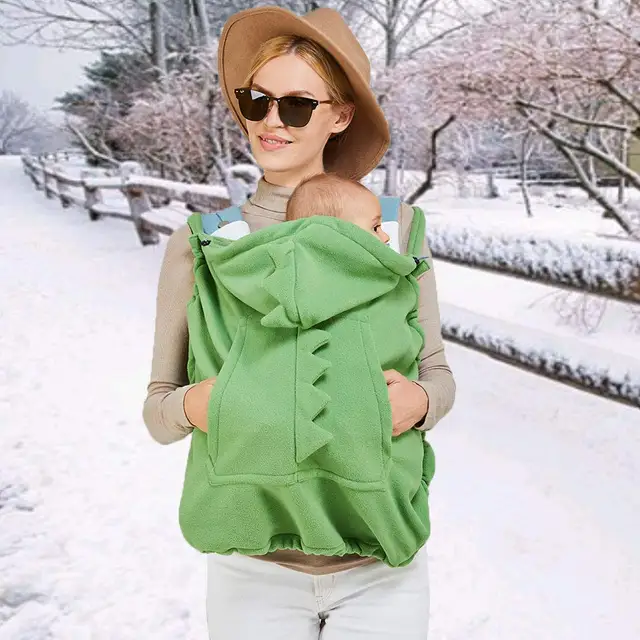 Baby Carrier Cover Hooded Stretchy Cloak Multifunctional Baby Cartoon Cloak Windproof Newborn Thicken Warm Stroller Cover 6