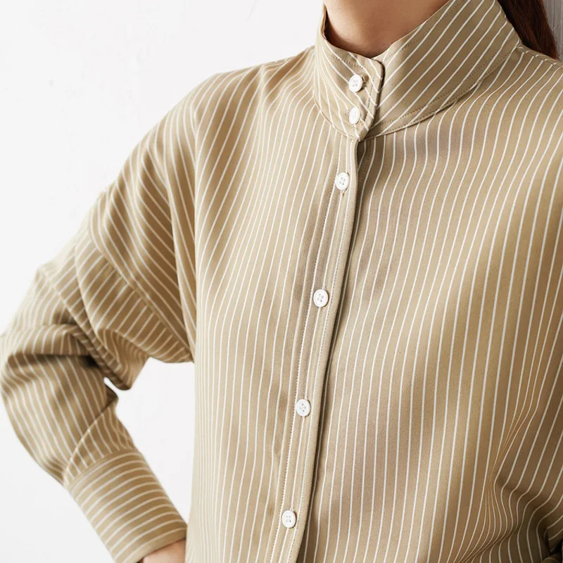 New silk and  cotton  shirt with long sleeves